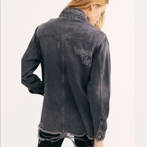 NWT Free People Moonchild Denim Shirt Jacket